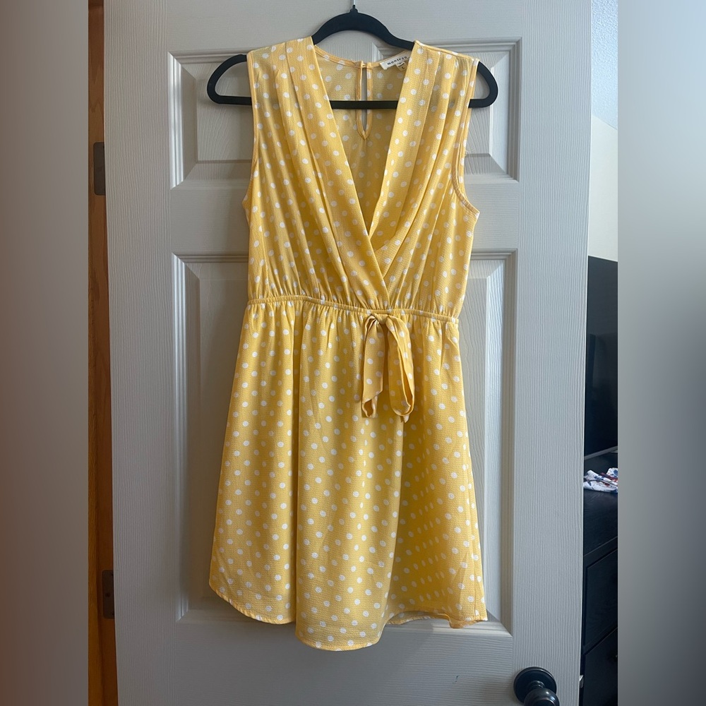 Free add on Monteau Yellow Polka Dot Dress